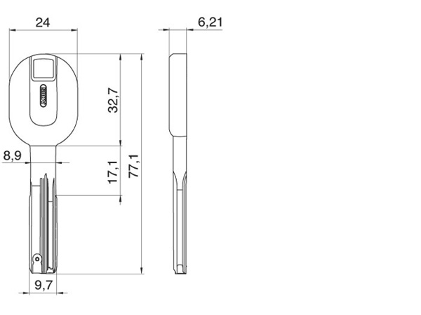ABUS Bravus 3500 MX Magnet krytka PRO CAP technický výkres