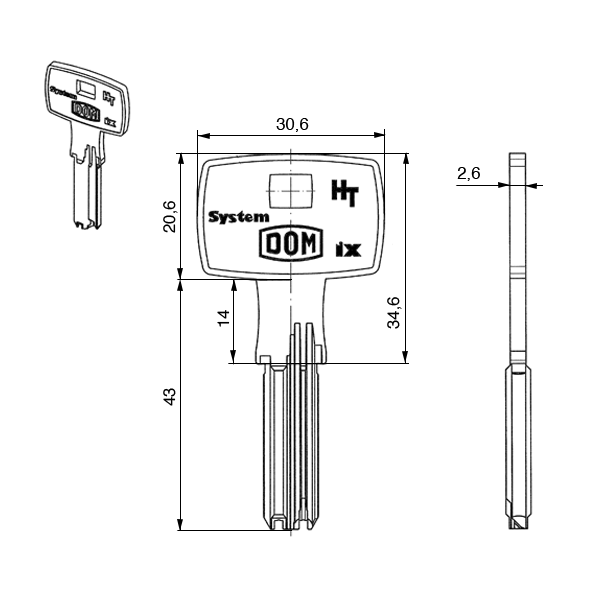 DOM ix HT kl&iacute;č