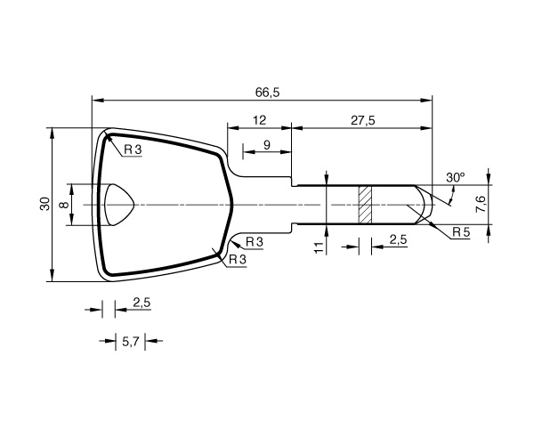 KESO 4000S prodloužen&yacute; kl&iacute;č