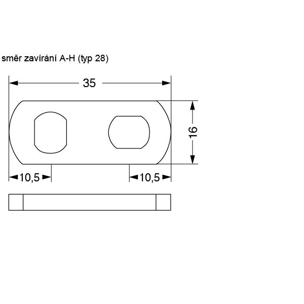 WINKHAUS standardn&iacute; zav&iacute;rac&iacute; p&aacute;ka H1
